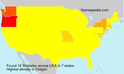 Surname Skobelev in USA