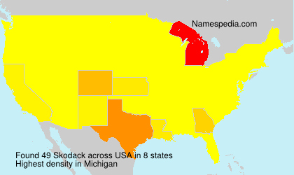Surname Skodack in USA Surname Skodack in USA