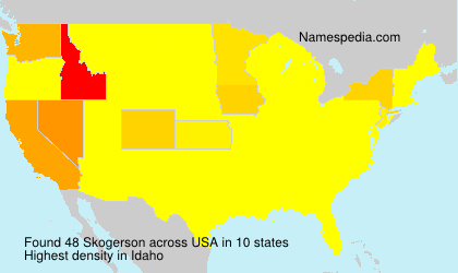 Surname Skogerson in USA Surname Skogerson in USA