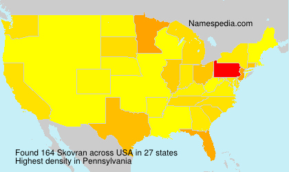 Surname Skovran in USA