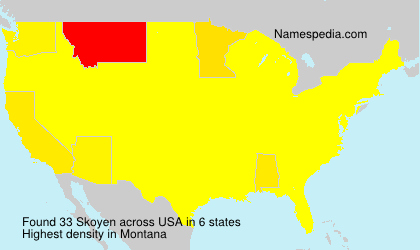 Surname Skoyen in USA Surname Skoyen in USA