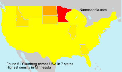 Surname Skunberg in USA Surname Skunberg in USA
