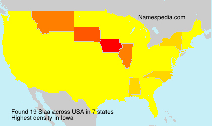 Surname Slaa in USA Surname Slaa in USA