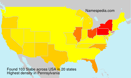 Surname Slabe in USA Surname Slabe in USA
