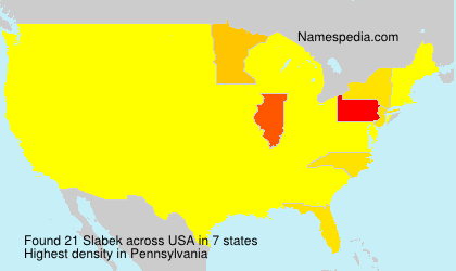 Surname Slabek in USA Surname Slabek in USA