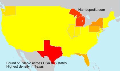 Surname Slabic in USA Surname Slabic in USA