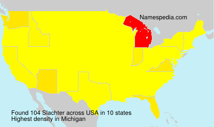 Surname Slachter in USA Surname Slachter in USA