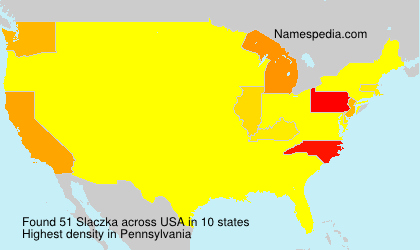 Surname Slaczka in USA Surname Slaczka in USA