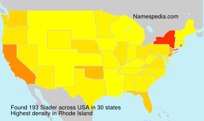 Surname Slader in USA Surname Slader in USA