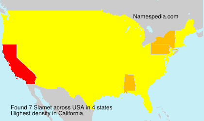 Surname Slamet in USA Surname Slamet in USA