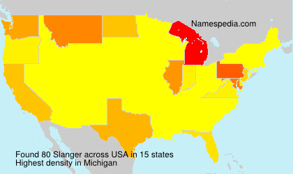 Surname Slanger in USA Surname Slanger in USA
