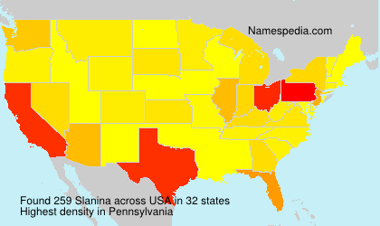 Surname Slanina in USA Surname Slanina in USA