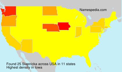 Surname Slapnicka in USA Surname Slapnicka in USA