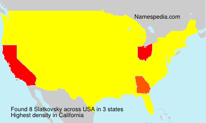 Surname Slatkovsky in USA Surname Slatkovsky in USA