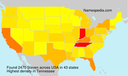 Surname Slaven in USA Surname Slaven in USA