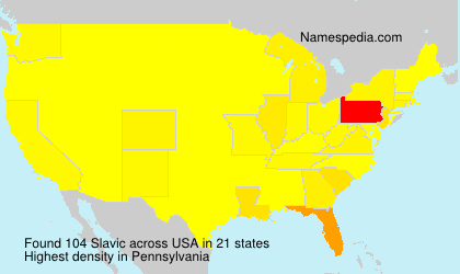 Surname Slavic in USA Surname Slavic in USA