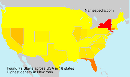 Surname Slavis in USA Surname Slavis in USA
