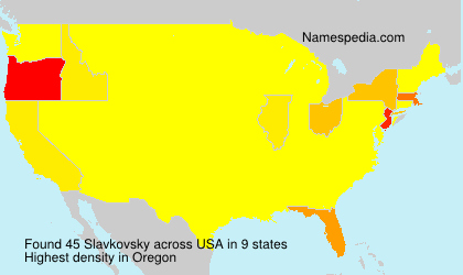 Surname Slavkovsky in USA Surname Slavkovsky in USA