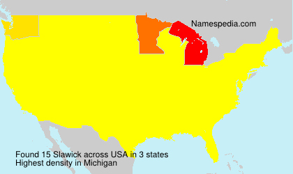 Surname Slawick in USA