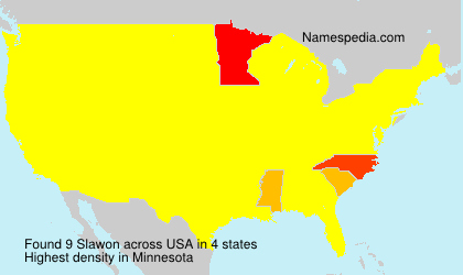 Surname Slawon in USA Surname Slawon in USA