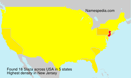 Surname Slaza in USA Surname Slaza in USA