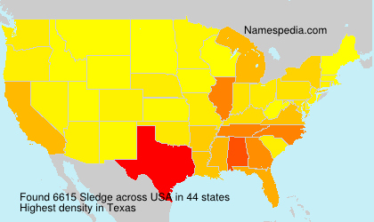 Surname Sledge in USA Surname Sledge in USA