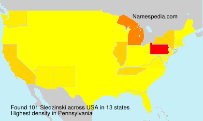 Surname Sledzinski in USA Surname Sledzinski in USA