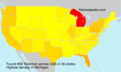 Surname Sleeman in USA Surname Sleeman in USA