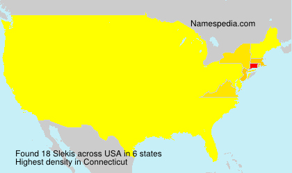 Surname Slekis in USA Surname Slekis in USA