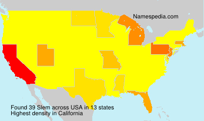 Surname Slem in USA Surname Slem in USA