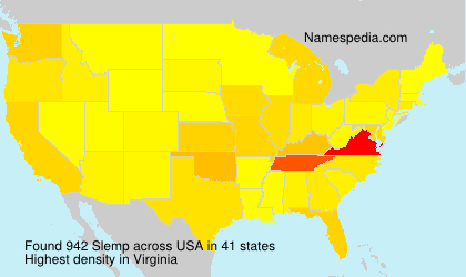 Surname Slemp in USA Surname Slemp in USA
