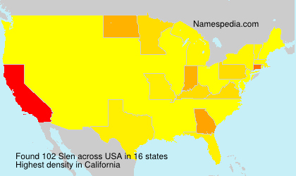 Surname Slen in USA Surname Slen in USA