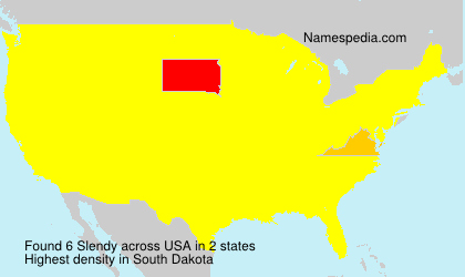 Surname Slendy in USA Surname Slendy in USA
