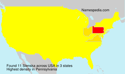 Surname Slenska in USA Surname Slenska in USA