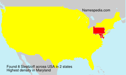 Surname Sleptzoff in USA Surname Sleptzoff in USA