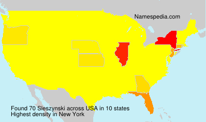 Surname Sleszynski in USA