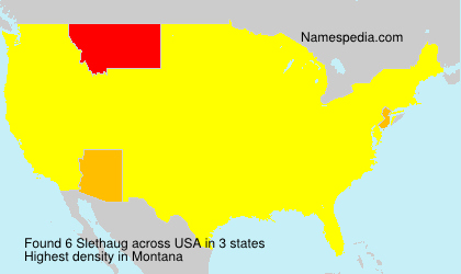 Surname Slethaug in USA Surname Slethaug in USA