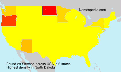 Surname Sletmoe in USA Surname Sletmoe in USA