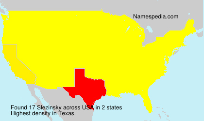 Surname Slezinsky in USA Surname Slezinsky in USA