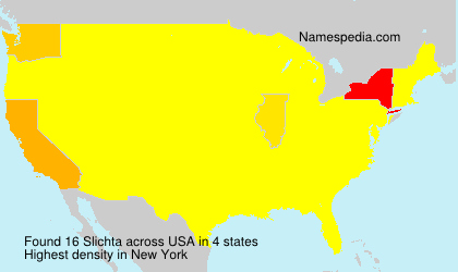 Surname Slichta in USA