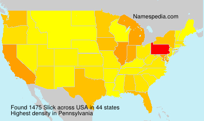 Surname Slick in USA Surname Slick in USA