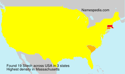 Surname Sliech in USA Surname Sliech in USA