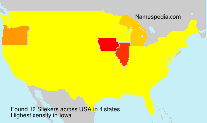 Surname Sliekers in USA Surname Sliekers in USA