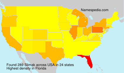 Surname Slimak in USA Surname Slimak in USA