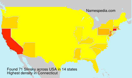 Surname Slinsky in USA Surname Slinsky in USA