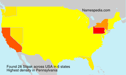 Surname Slipak in USA Surname Slipak in USA