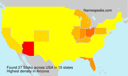 Surname Slisko in USA Surname Slisko in USA