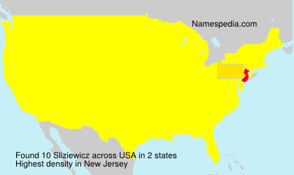 Surname Sliziewicz in USA Surname Sliziewicz in USA
