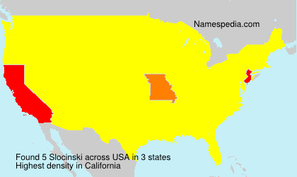 Surname Slocinski in USA Surname Slocinski in USA