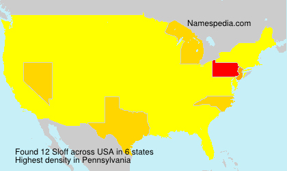 Surname Sloff in USA Surname Sloff in USA